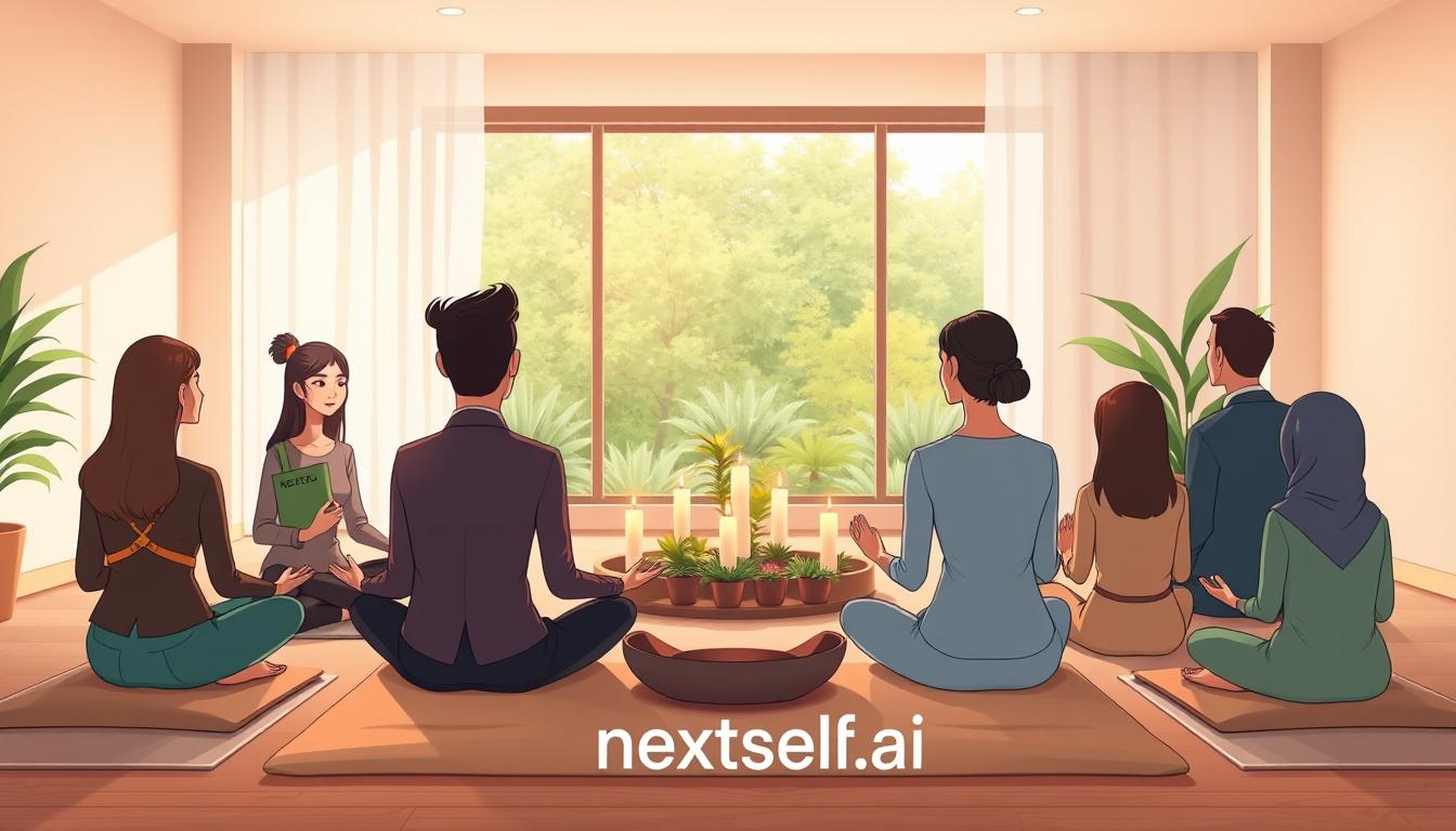 A serene, sunlit desk arranged for a quiet daily reflection practice.